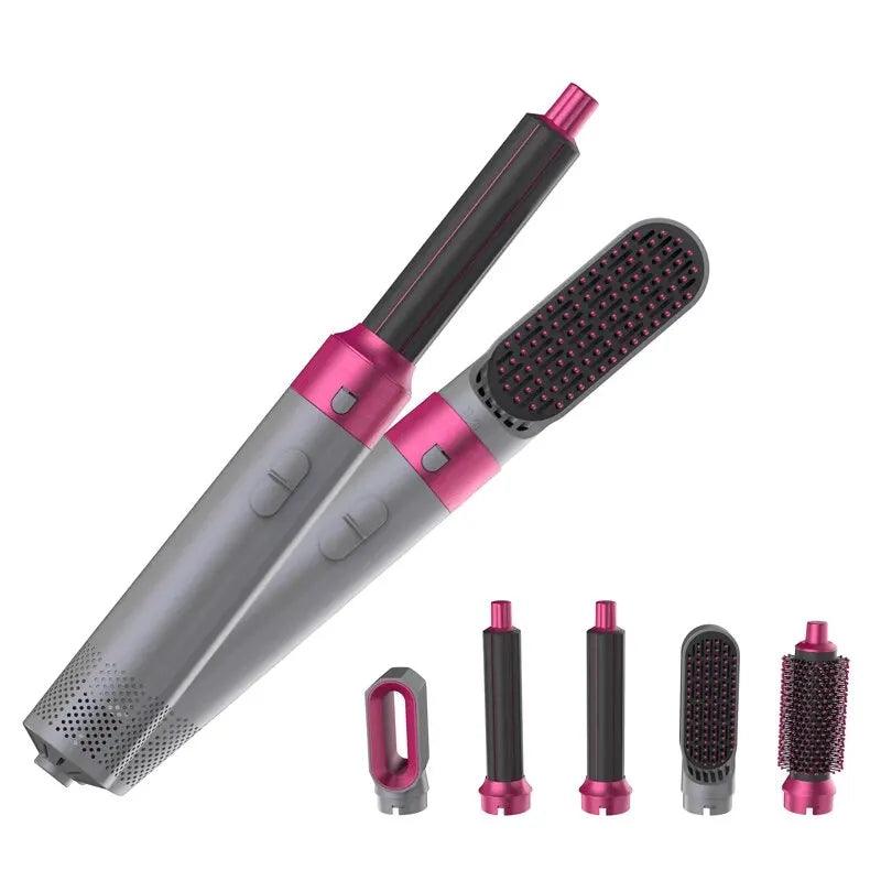 Professional Air Hair Styler 5 in 1 Low Noise Hair Curling Straightening Hair Drying 1000W Hot Air Brushes